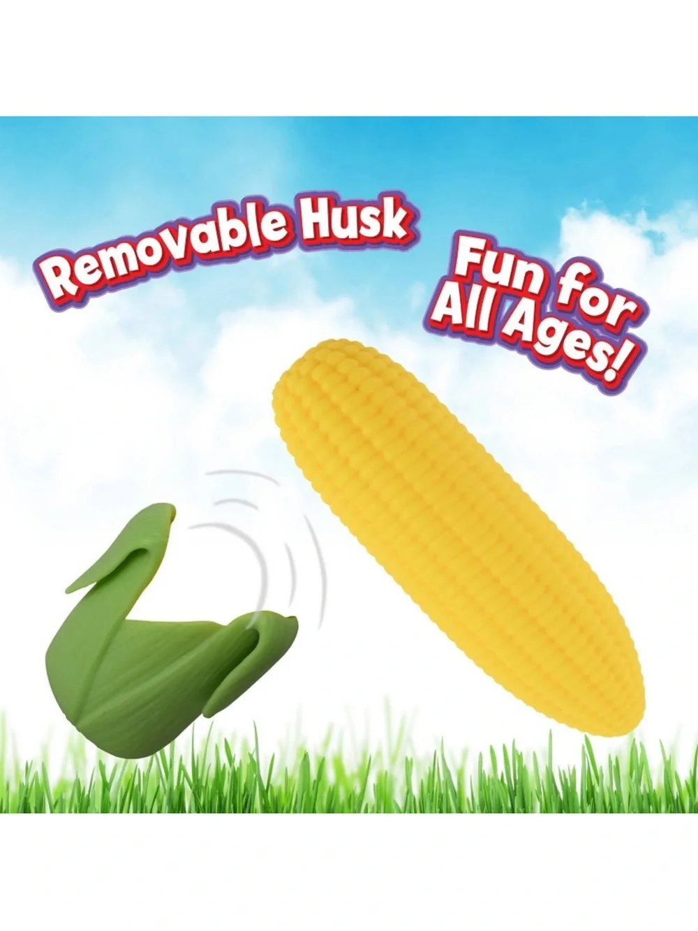 Sunny Days Squeezy Corn on the Cob Fidget Toy | New